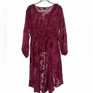 High low chiffon floral top